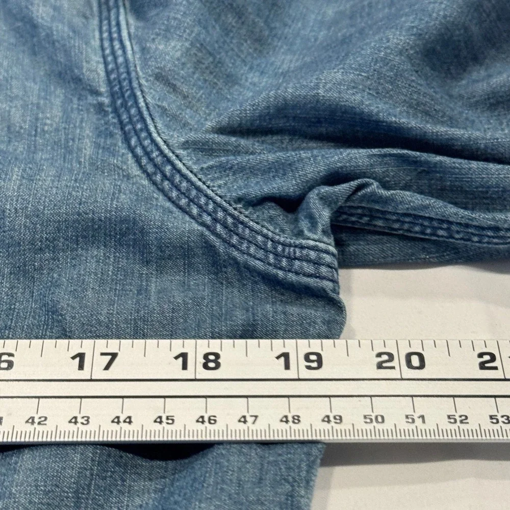 Banana Republic Denim Shirt Tailored Slim Fit Button Down Medium Blue M Exc